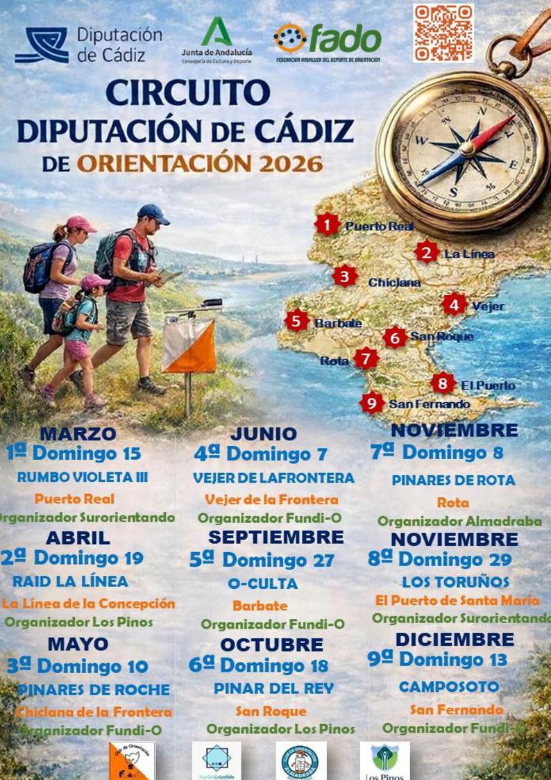 CARTEL CIRCUITO DIPUTACIÓN DE CÁDIZ DE ORIENTACIÓN 2026