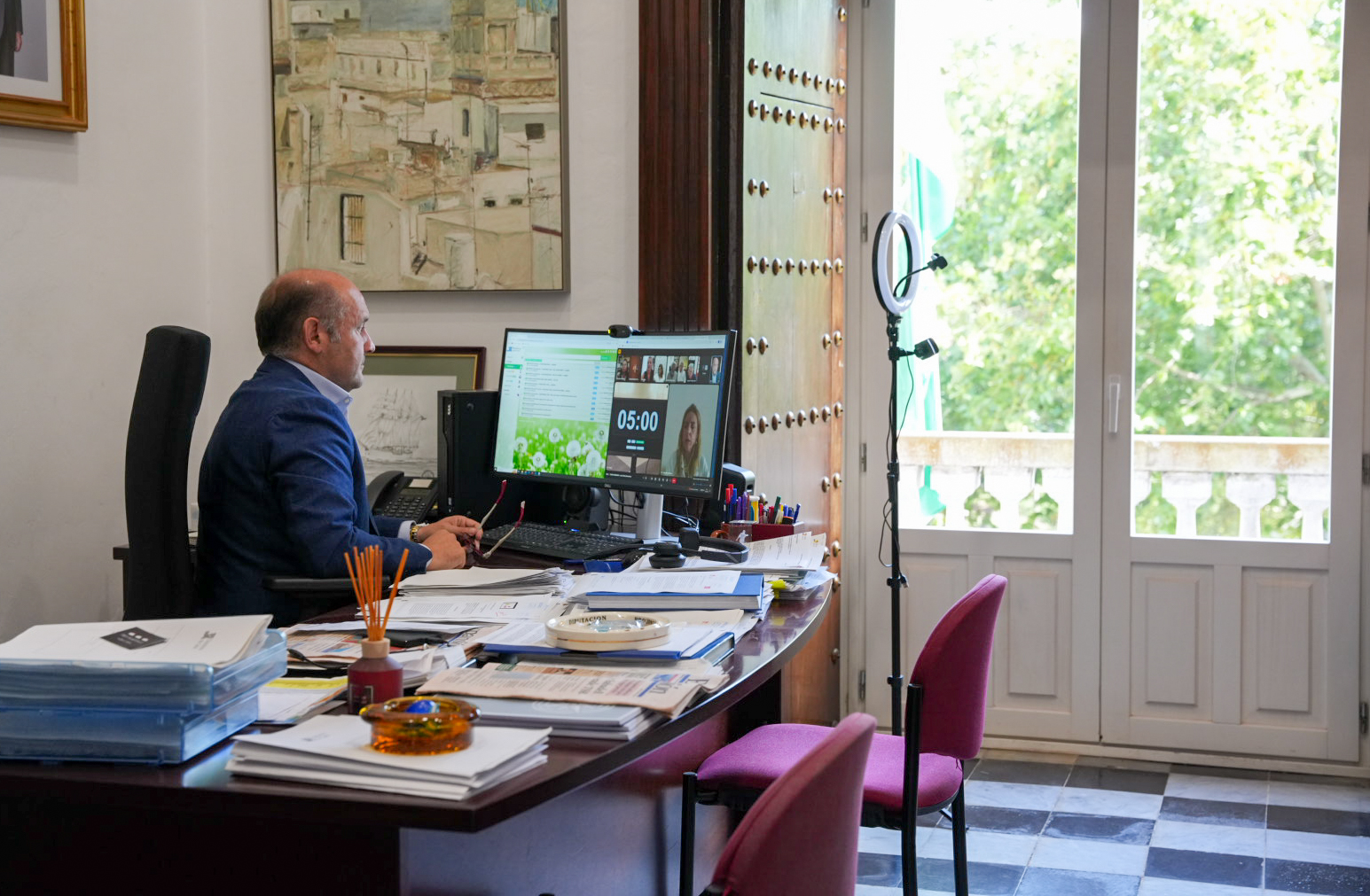 Juancho Ortiz sigue el Pleno telemático