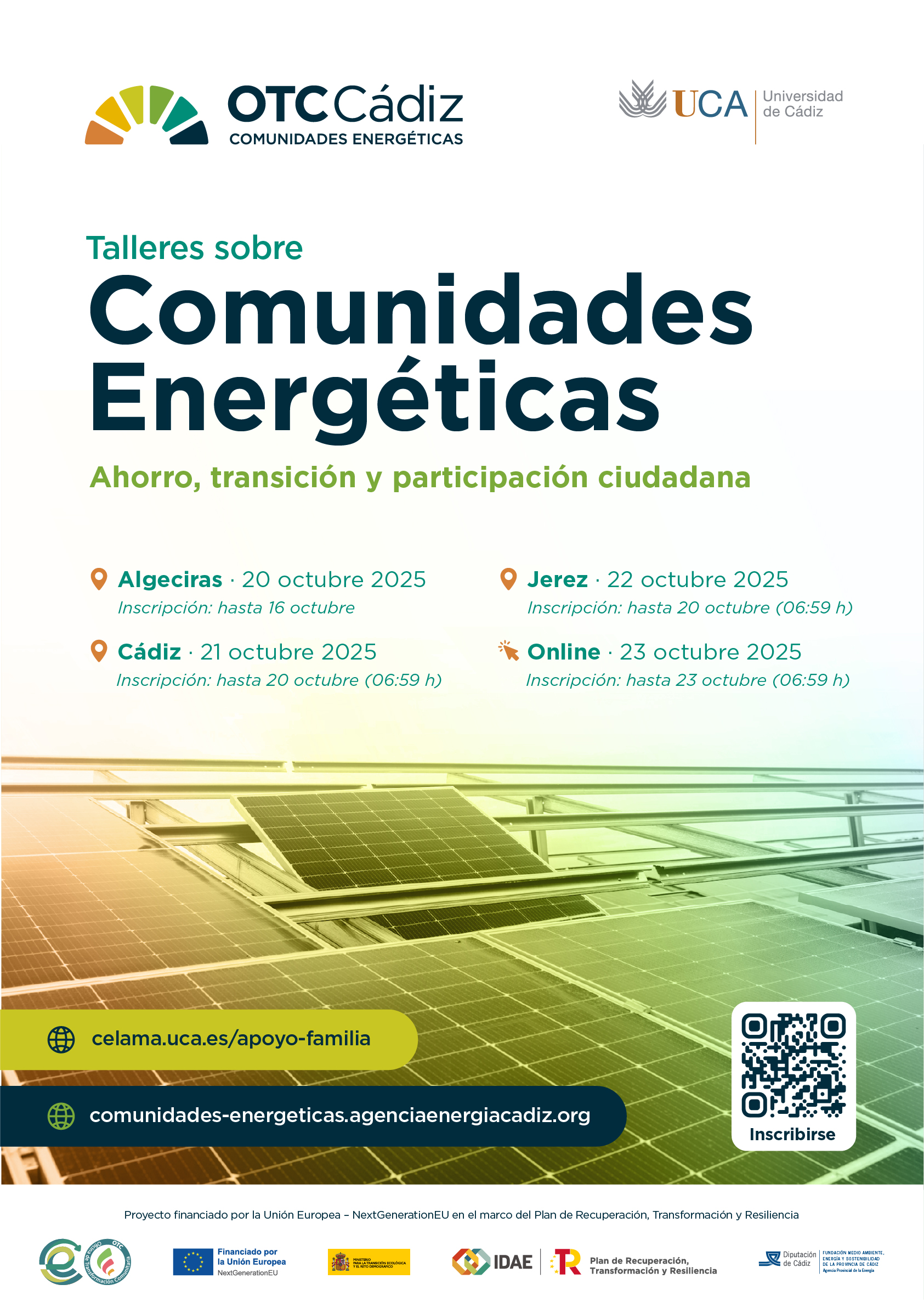 Cartel talleres comunidades energéticas