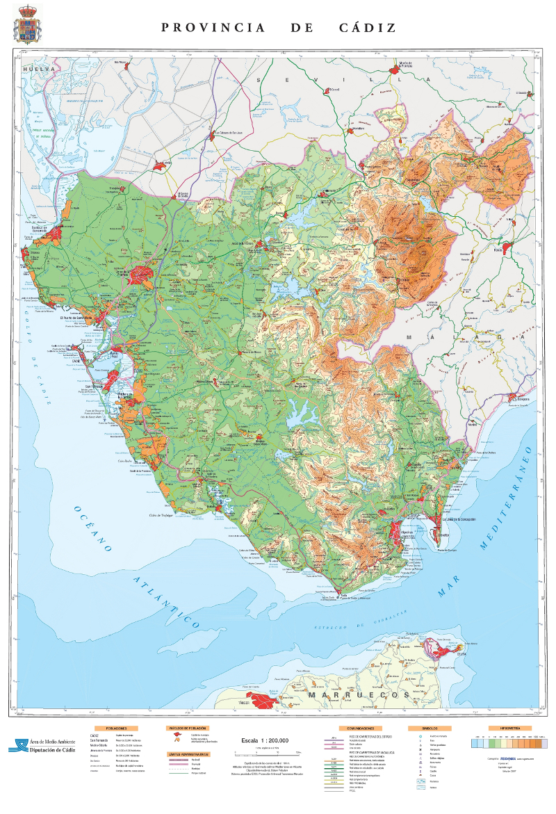 Mapa_Relieve_Cadiz
