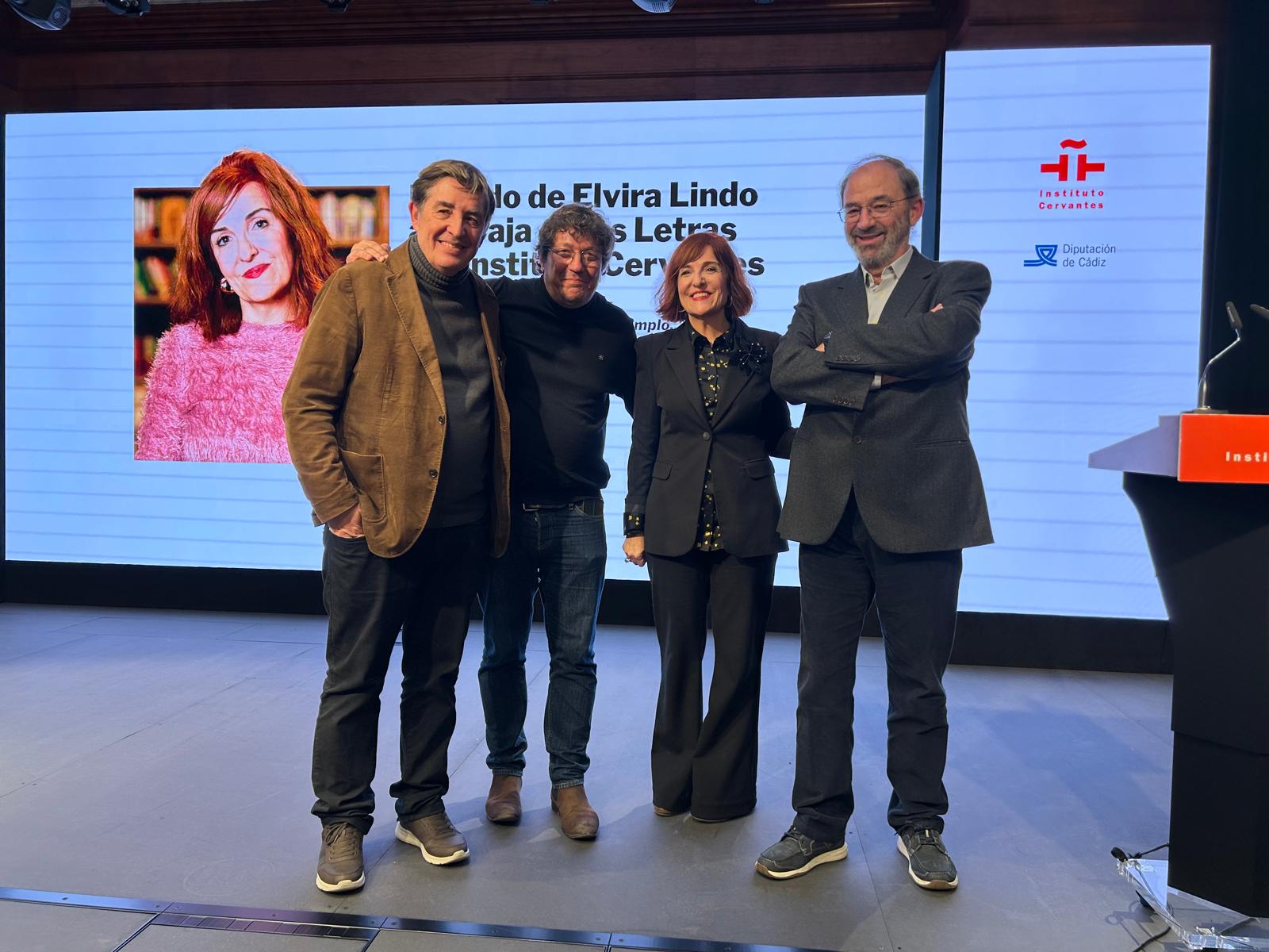 presentacion del documental sobre Elvira Lindo en el instituto Cervantes